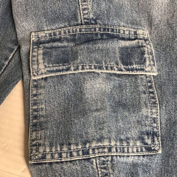 HYDRAULIC Baggy Utility Cargo Jeans Size 19/20 Wide Leg‎ Flare Denim 80s 90s VTG - Picture 10 of 15